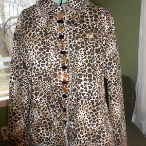 Laura Ashley Animal Print Jacket. Medium.